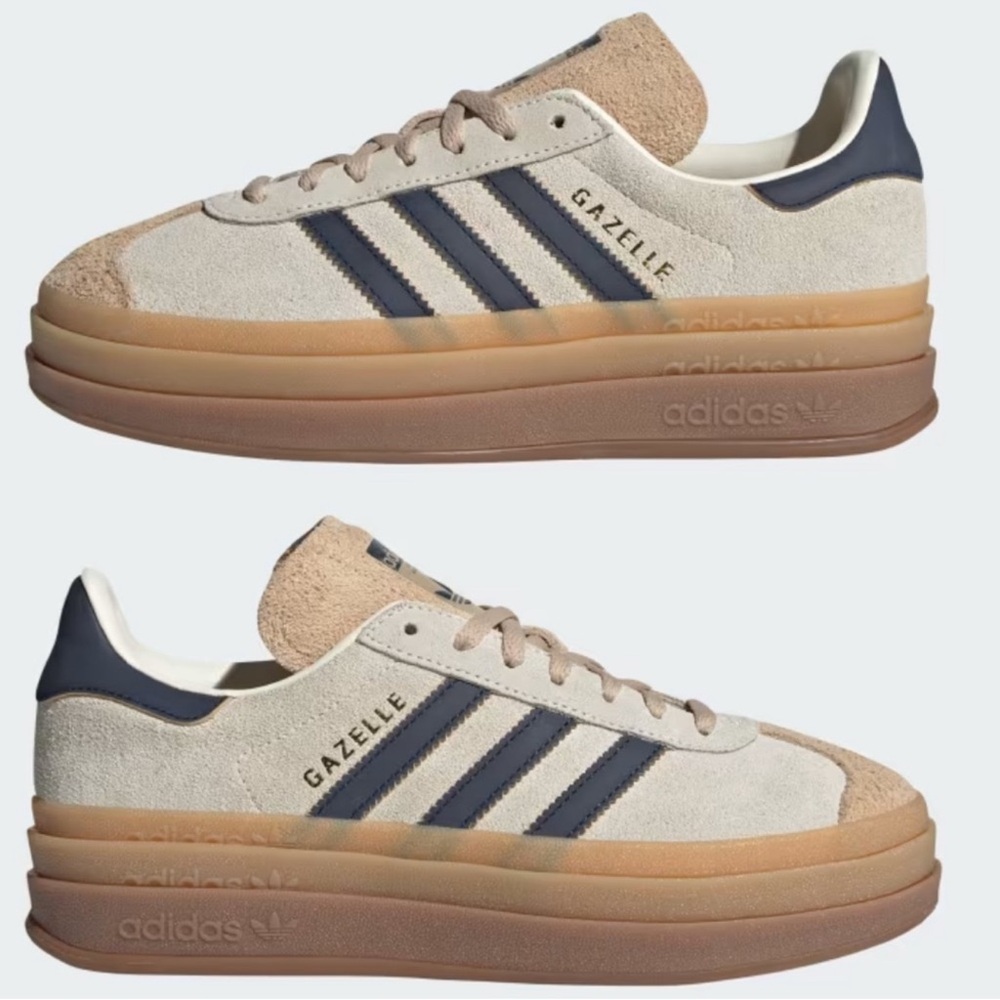 adidas Gazelle Bold Cream / Night Indigo / Gum - Picture 6 of 8